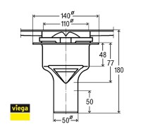 MEDIDAS SIFON CANALETA DUCHA ADVANTIX VIEGA